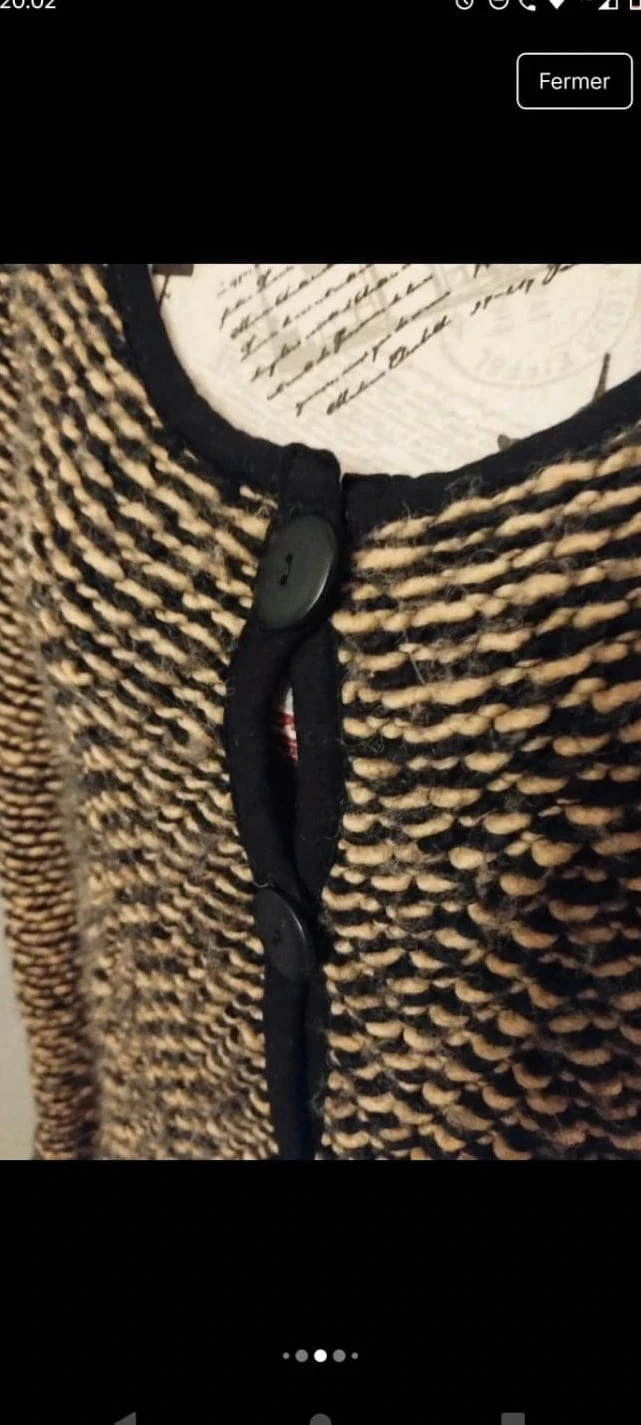 Cardigan longo preto/marrom, G!ozé, T38 – photo 7